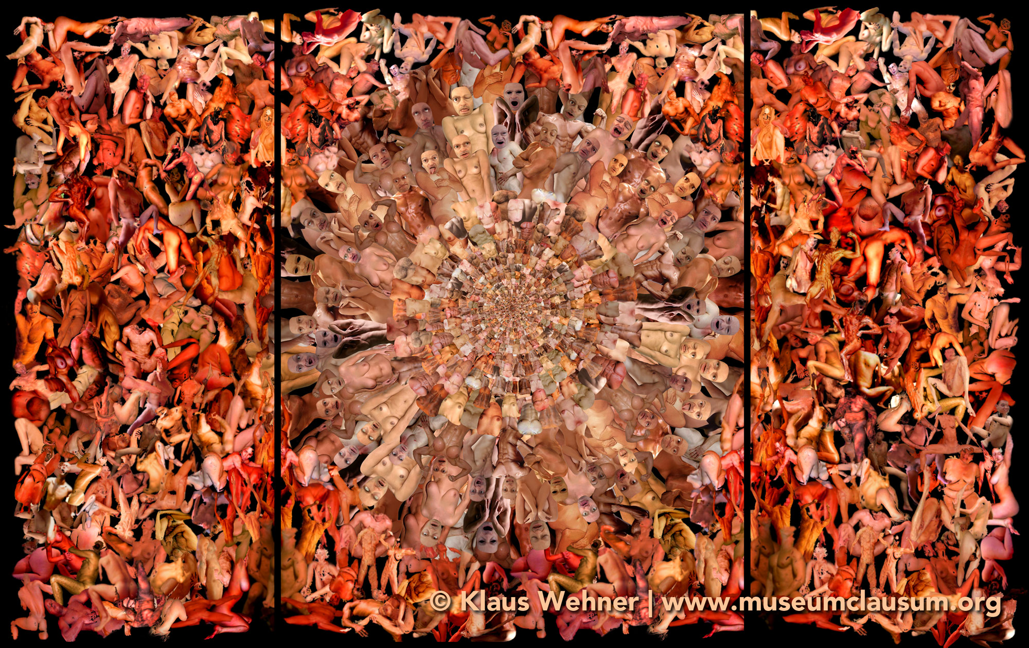 digital photomontage making a triptych