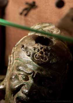 photo: close-up on selected small scale ancient sculptures from Siegmund Freud's collection
