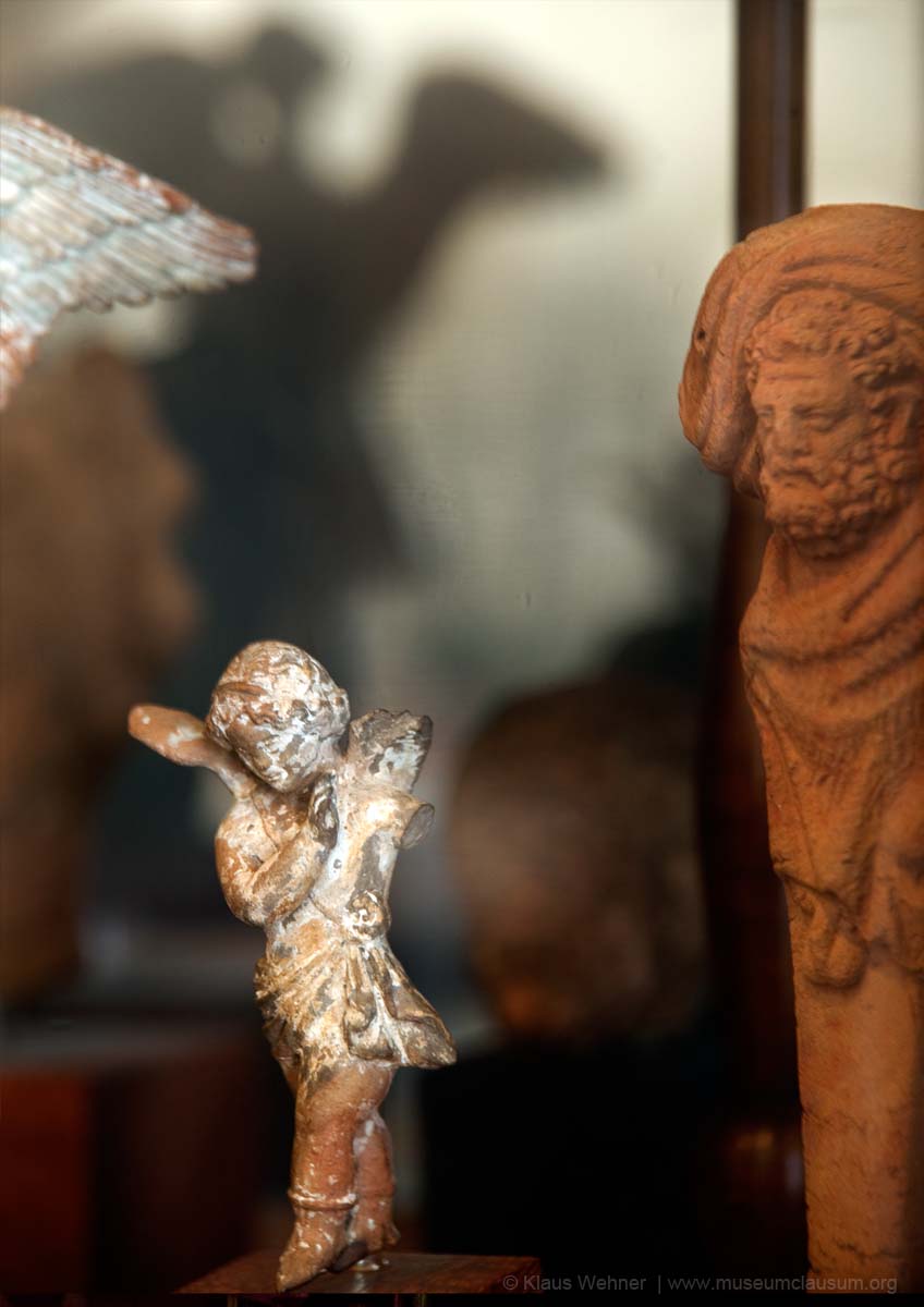 Close up on selected small scale ancient sculptures from Sigmund Freud's collection